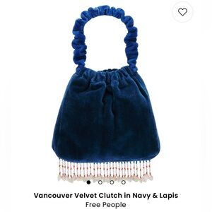 Free People Velvet Lapis Vancouver Clutch